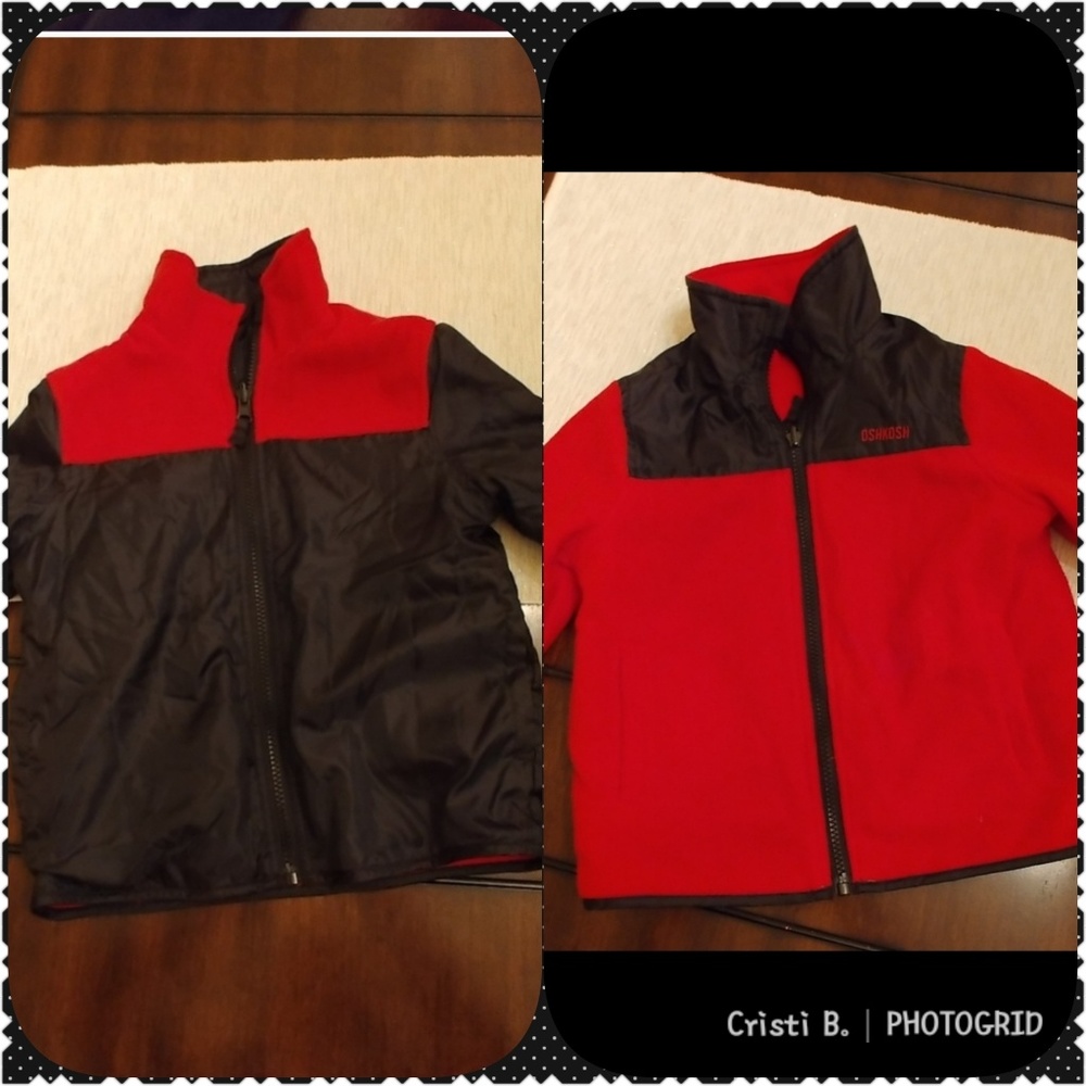OshKosh Reversible zip up jacket.